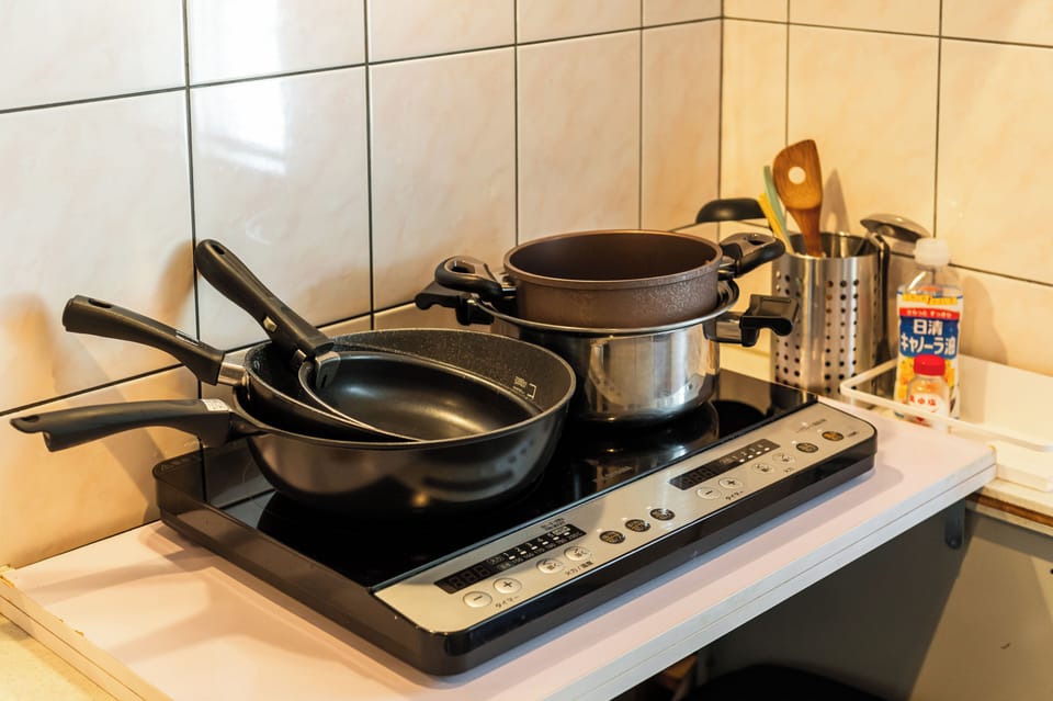 Villa | Private kitchen | Fridge, microwave, stovetop, electric kettle