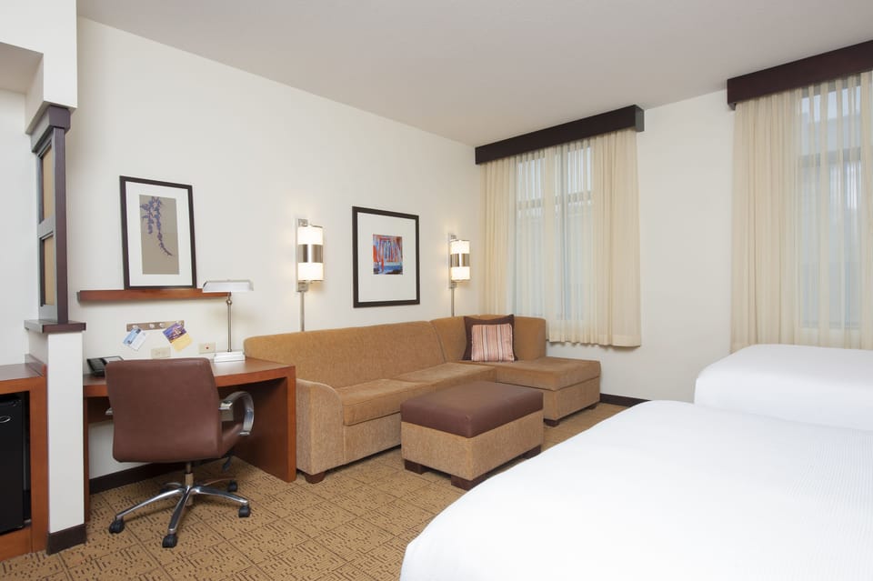 42-inch flat-screen TV with satellite channels, TV