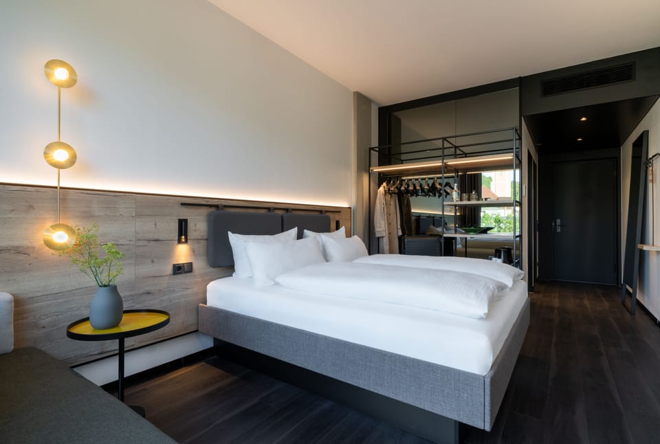 Premium bedding, memory foam beds, in-room safe, desk