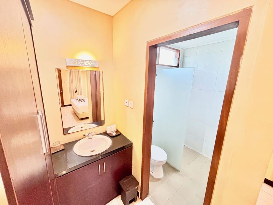 Superior Double or Twin Room | Bathroom | Shower, towels, soap, shampoo