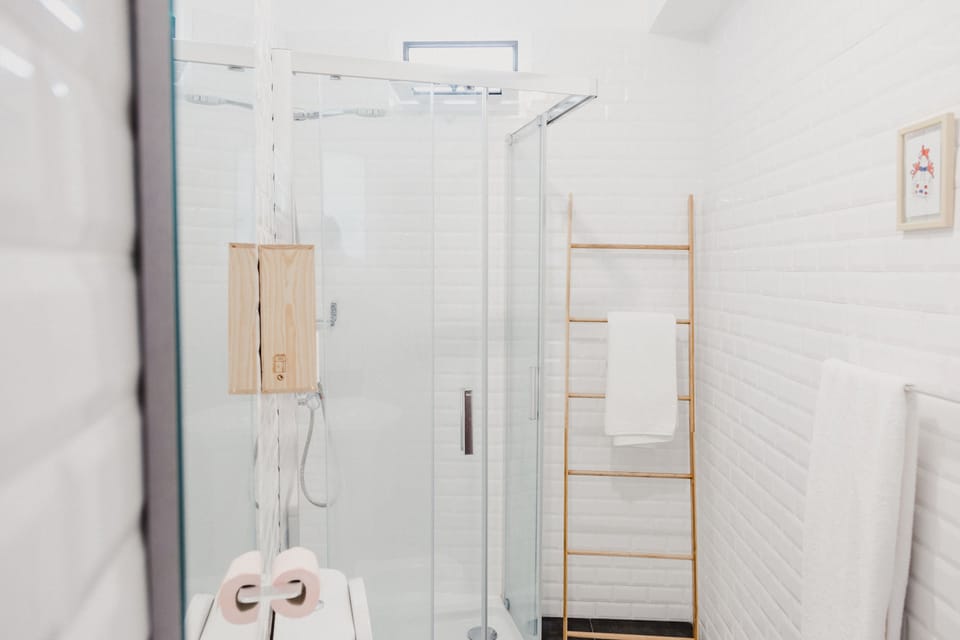 Classic Twin Room, 1 Bedroom, Private Bathroom | Bathroom | Shower, hair dryer, towels