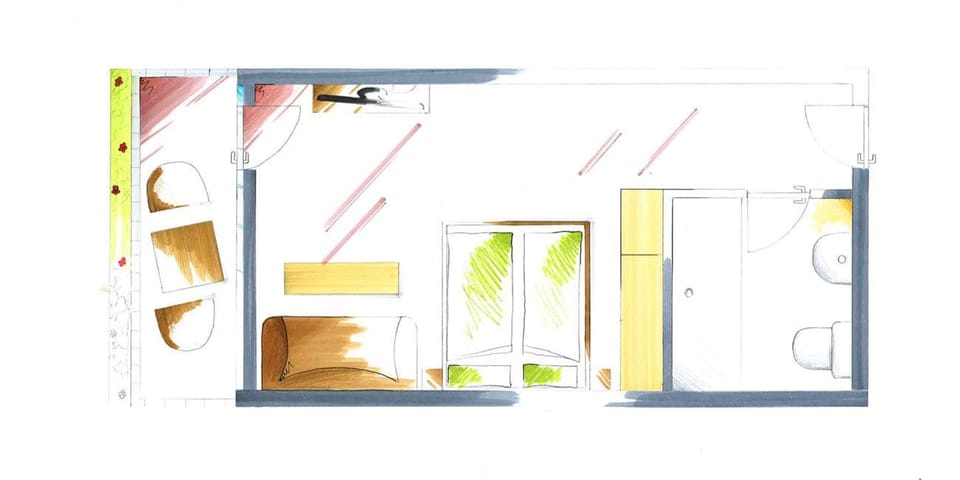 Basic Double Room, 1 Bedroom, Balcony, Mountain View | Hypo-allergenic bedding, in-room safe, free WiFi, bed sheets