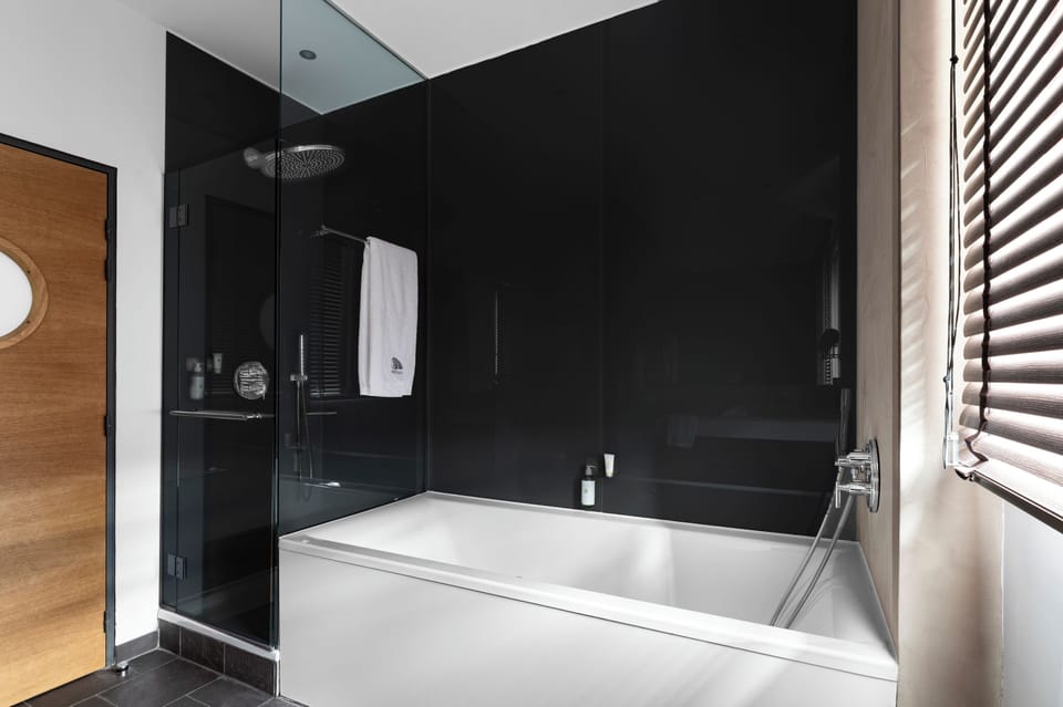 Hair dryer, bathrobes, slippers, towels