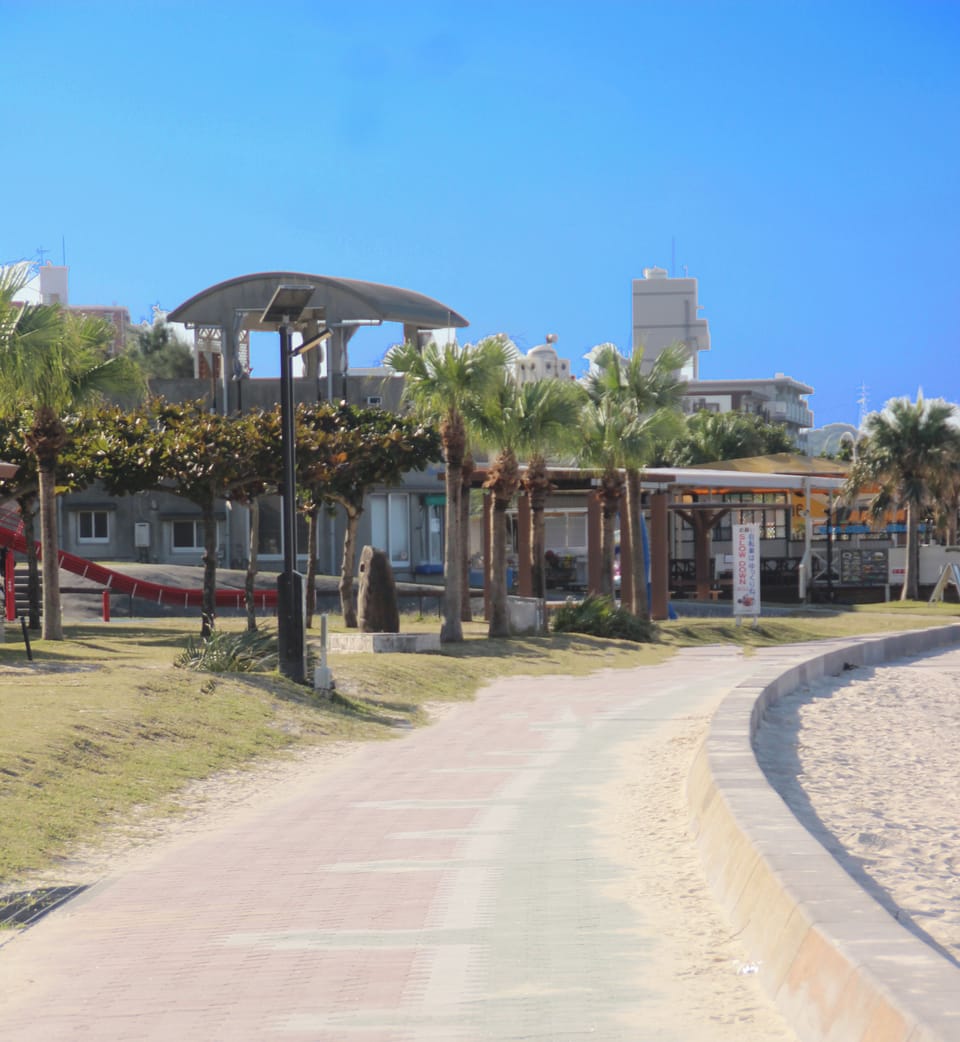 Beach nearby, white sand