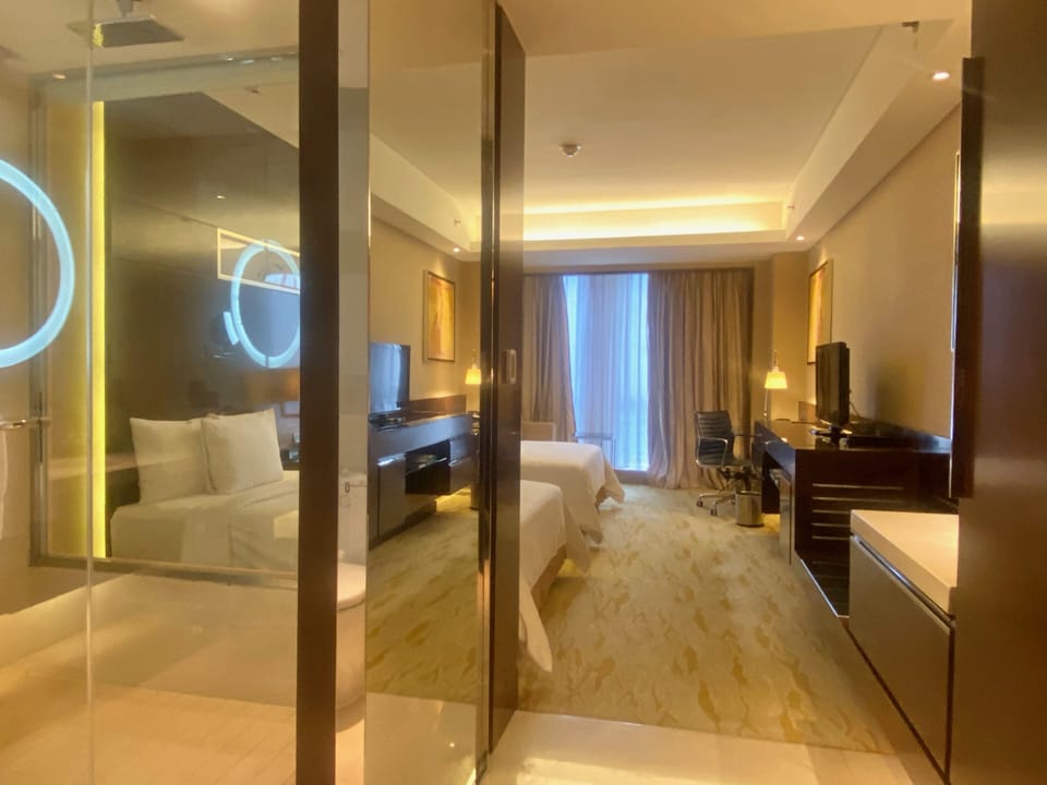 Deluxe Room, 2 Twin Beds, City View | View from room