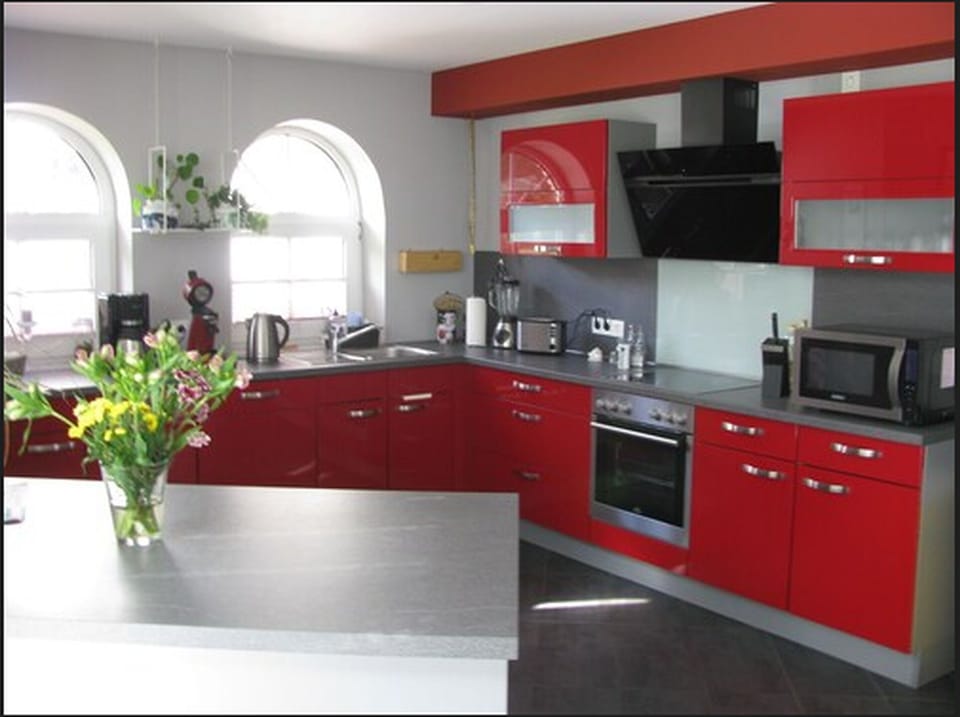 Shared fridge, microwave, oven, stovetop