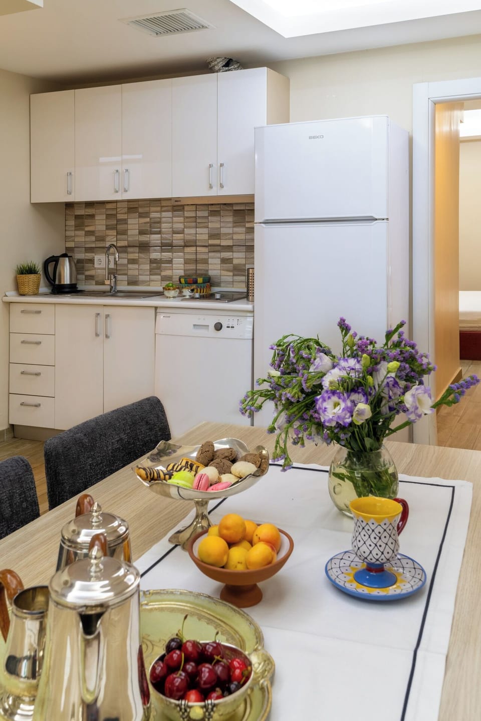 Apartment, 3 Bedrooms, Garden Area | Premium bedding, in-room safe, desk, laptop workspace