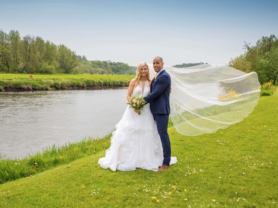 Outdoor wedding area