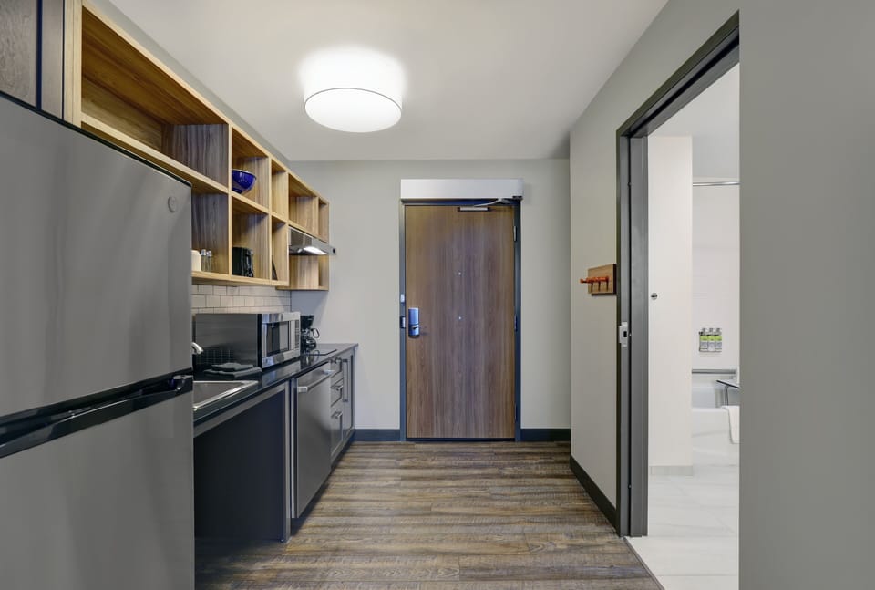 Studio Suite, 2 Queen Beds, Mobility Accessible (Accessible Tub) | In-room safe, desk, laptop workspace, blackout drapes