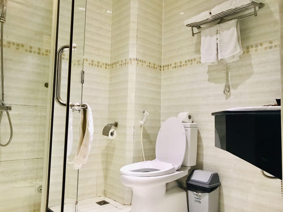 Free toiletries, hair dryer, slippers, bidet