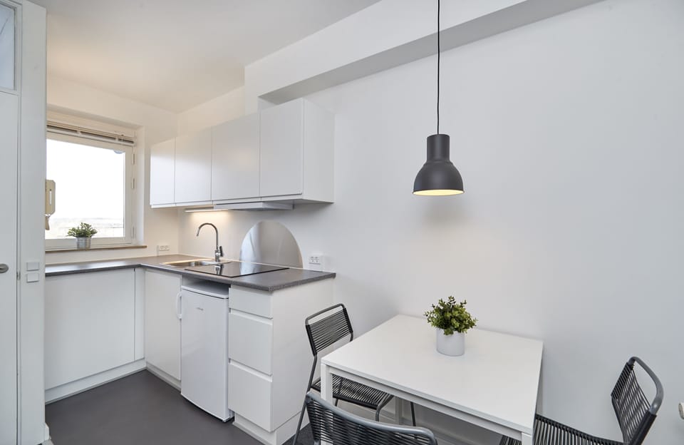 Classic Apartment, Multiple Beds | Private kitchen | Shared fridge, microwave, oven, stovetop