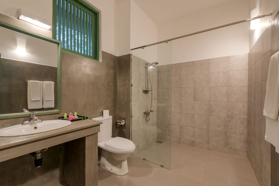 Deluxe Room | Bathroom | Shower, free toiletries, bidet, towels