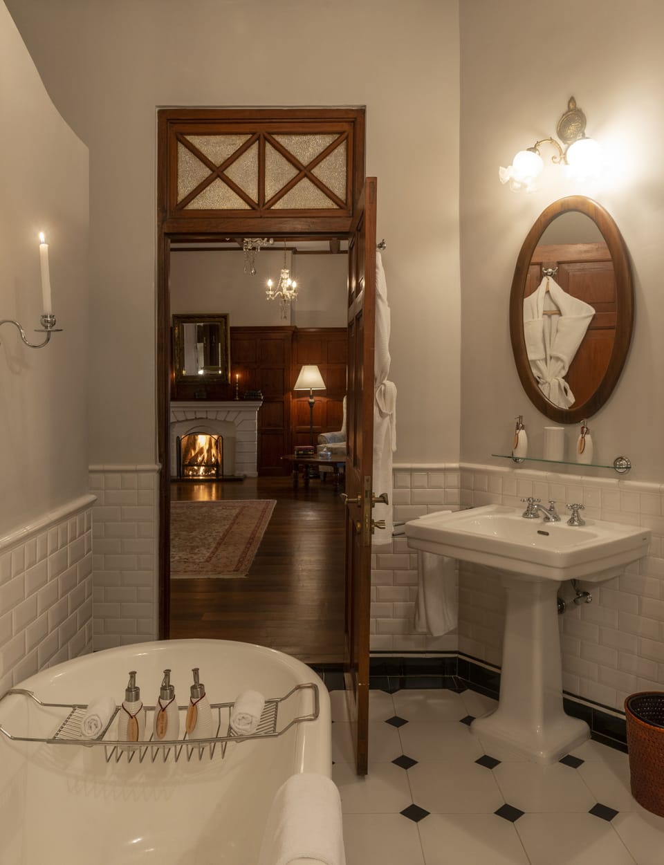 Garden Suite | Bathroom | Combined shower/tub, deep soaking tub, rainfall showerhead