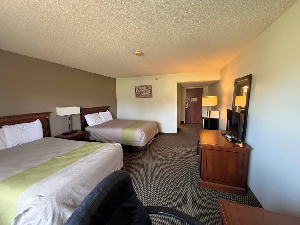 2 Queen Beds Accessible Non-Smoking | Desk, iron/ironing board, free WiFi, bed sheets