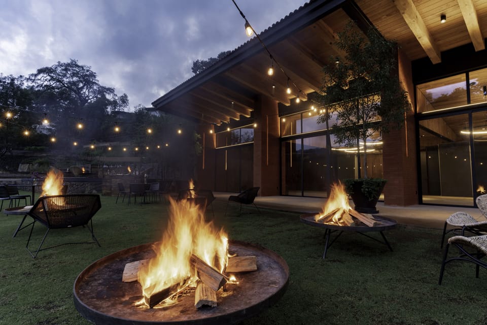 Outdoor banquet area