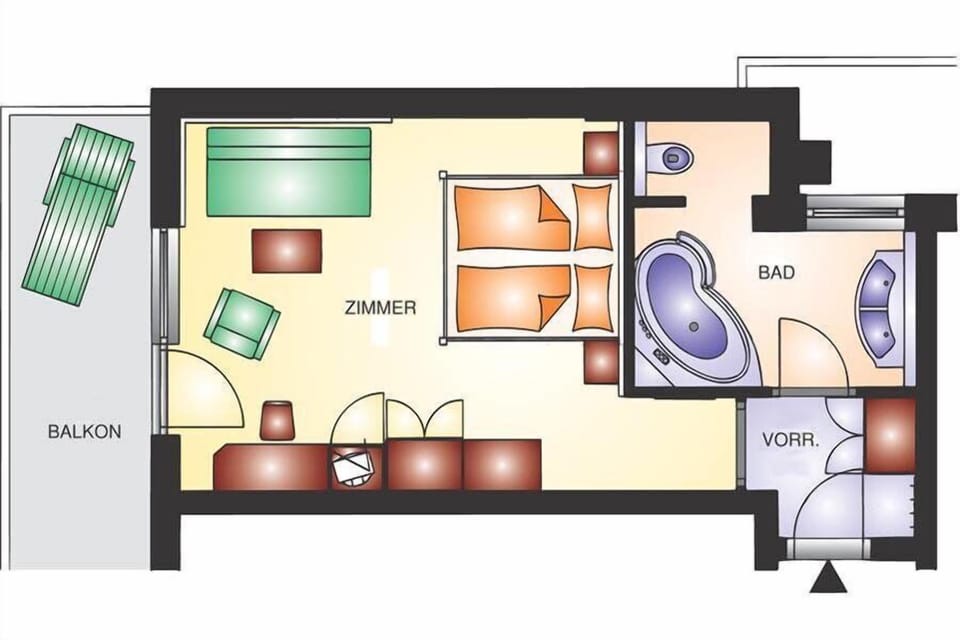 Romantic Doppelzimmer Kristall | Floor plan