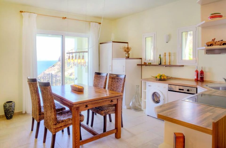 Villa, 2 Bedrooms, Sea View | Private kitchen | Full-size fridge, microwave, stovetop, dishwasher