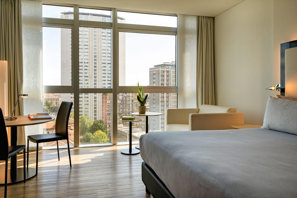 Down comforters, free minibar items, in-room safe, desk