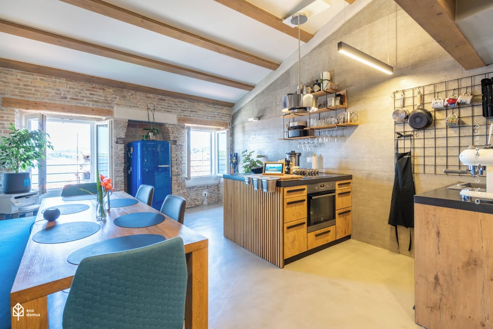 Penthouse, Sea View (Room 4, Third Floor) | Private kitchen | Full-size fridge, oven, stovetop, dishwasher