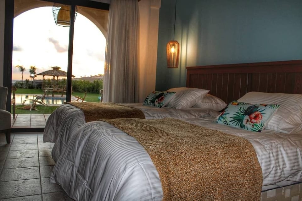 Comfort Double or Twin Room, Pool View | Minibar, in-room safe, desk, iron/ironing board