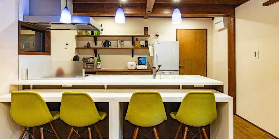 Room for 8 Guests, 3 Bedrooms, Townhouse, Tsuki | Private kitchen | Fridge, microwave, stovetop, coffee/tea maker