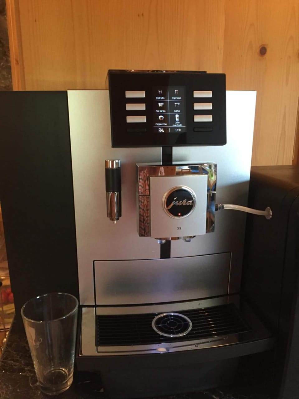Fridge, microwave, espresso maker, electric kettle