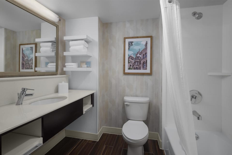 Free toiletries, hair dryer, towels