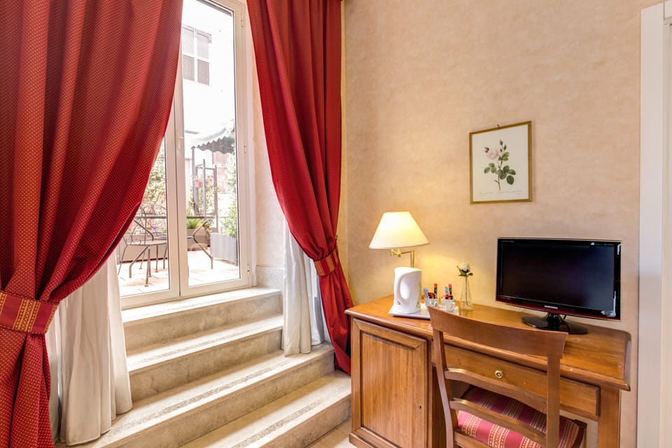 In-room safe, desk, cribs (free), WiFi (free)