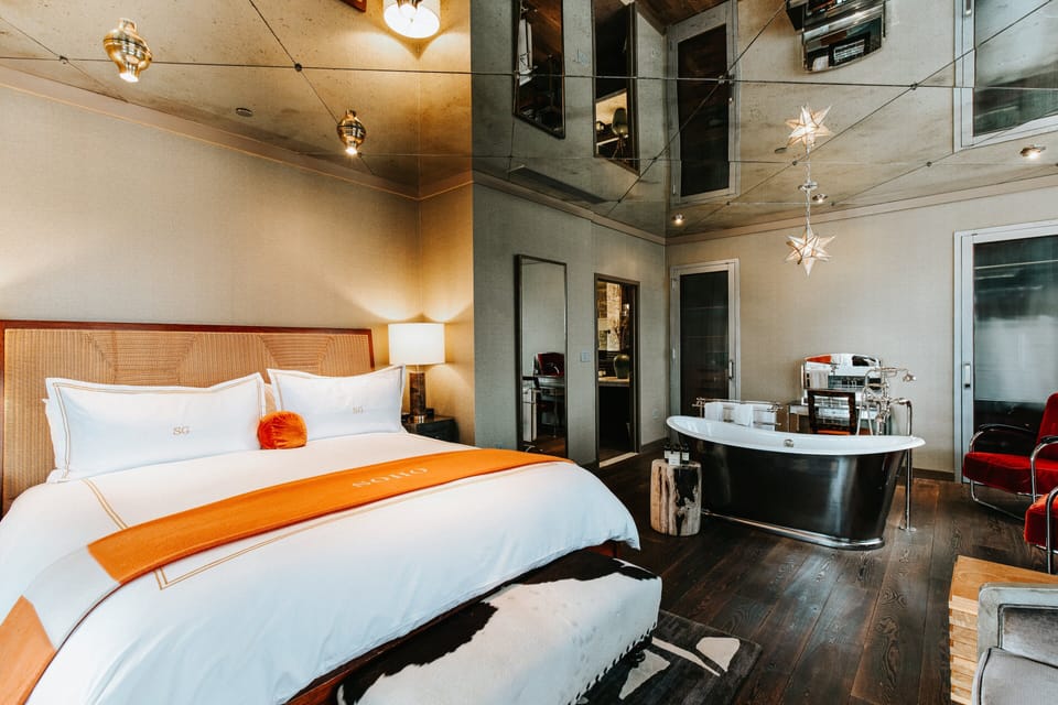 Egyptian cotton sheets, premium bedding, minibar, in-room safe