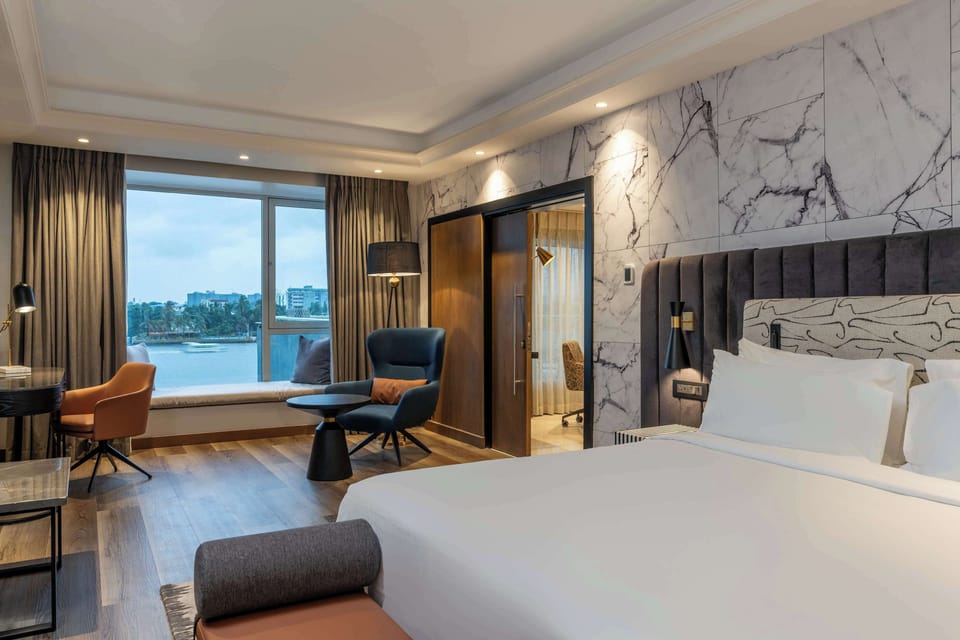 Premium bedding, down comforters, memory foam beds, minibar