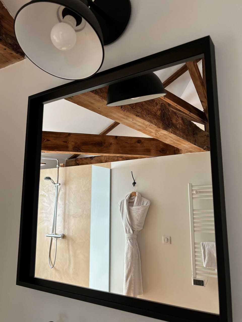 Deluxe Suite (Salinières) | Bathroom | Shower, rainfall showerhead, hair dryer, bathrobes