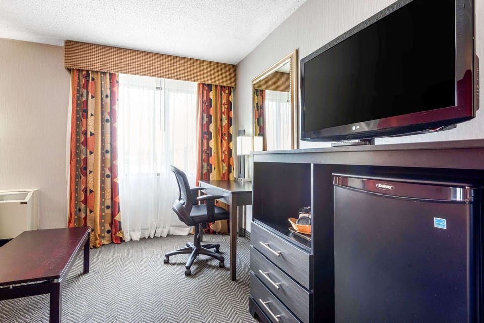 Room, 1 Queen Bed, Non Smoking | Down comforters, desk, blackout drapes, iron/ironing board