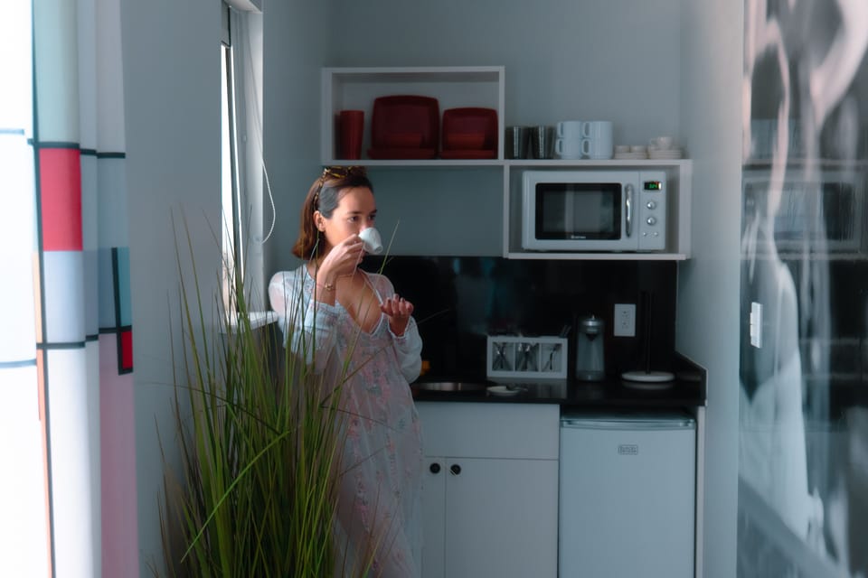 Fashion Suite, one king bed | Private kitchen | Fridge