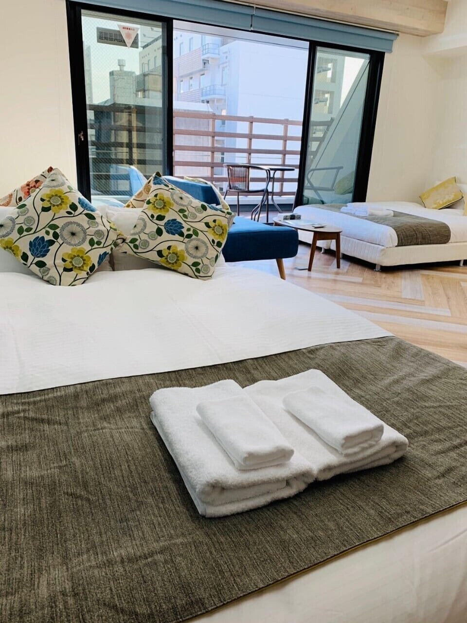 Family room with terrace | Desk, blackout drapes, soundproofing, WiFi (free)