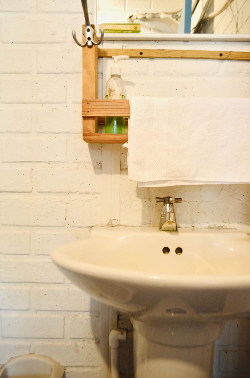Shower, towels, soap, toilet paper