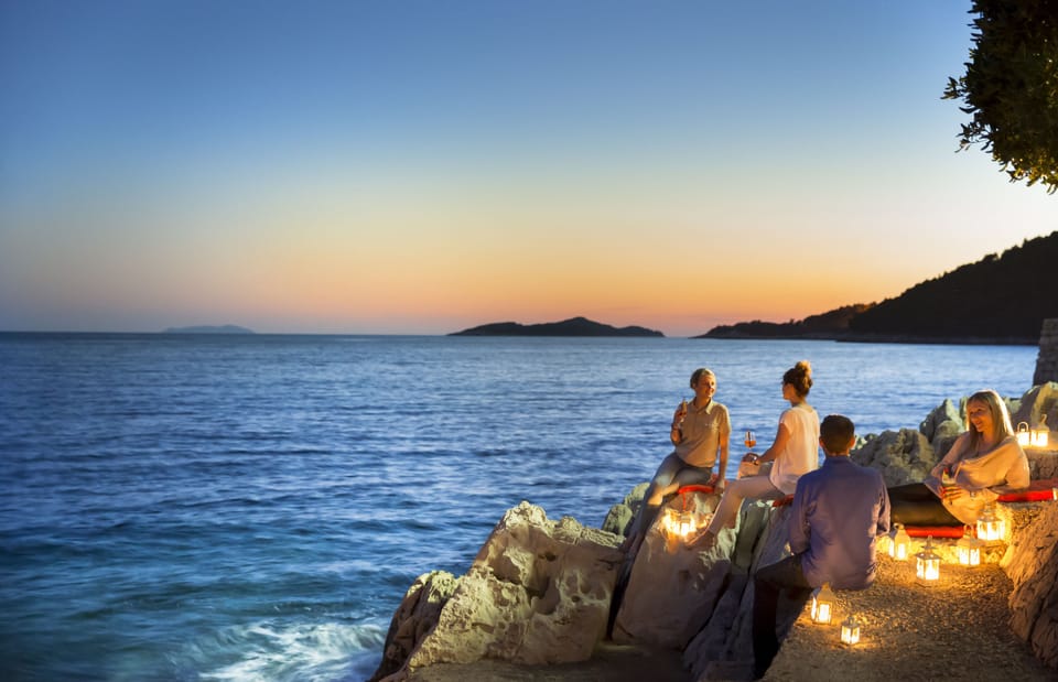 On the beach, sun loungers, beach umbrellas, beach towels