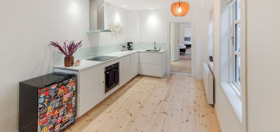 Luxury Apartment, Balcony | Private kitchen | Fridge, oven, stovetop, dishwasher