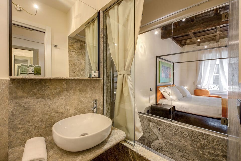 Shower, free toiletries, hair dryer, slippers