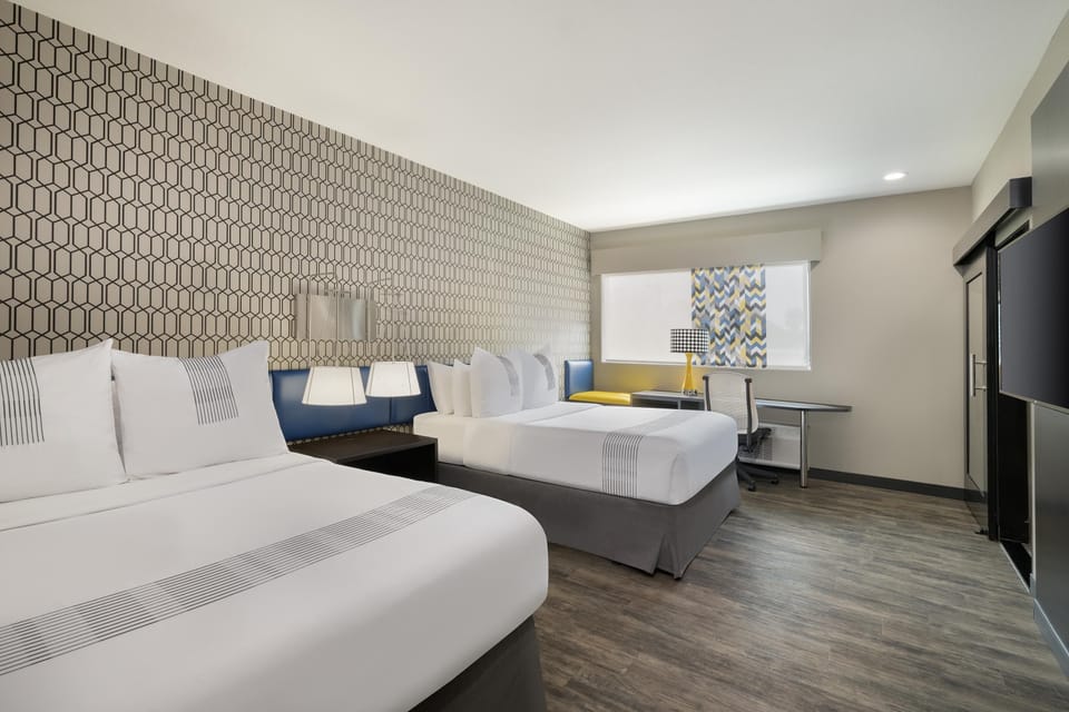 Standard Room, 2 Queen Beds, Accessible, Non Smoking | Premium bedding, memory foam beds, laptop workspace, blackout drapes