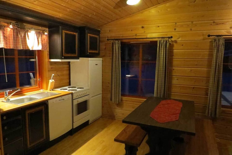 Family Cabin (Cleaning, bed linen & towels excluded) | Private kitchen | Fridge, microwave, oven, stovetop
