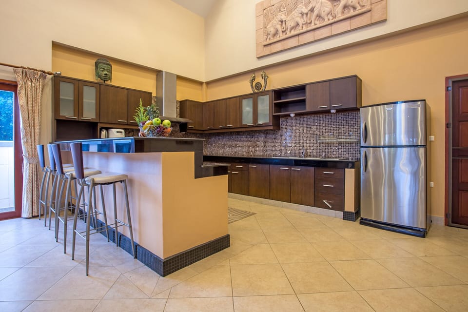 5-bedroom Villa with Private Pool | Private kitchen | Full-size fridge, microwave, stovetop, coffee/tea maker
