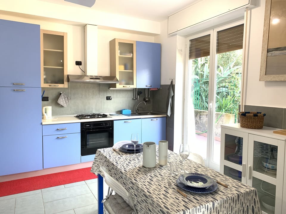 Apartment, 1 Bedroom, Terrace (Via Olivieri 12) | Private kitchen | Full-size fridge, oven, stovetop, dishwasher