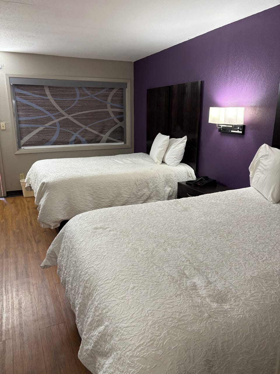 Blackout drapes, iron/ironing board, free WiFi, bed sheets