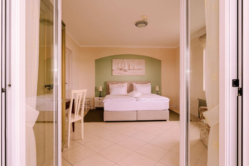 Double Room, Balcony, Sea View | Premium bedding, down comforters, minibar, in-room safe