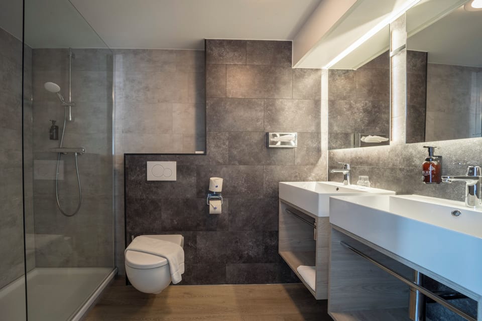 Comfort Double Room | Bathroom | Eco-friendly toiletries, hair dryer, towels