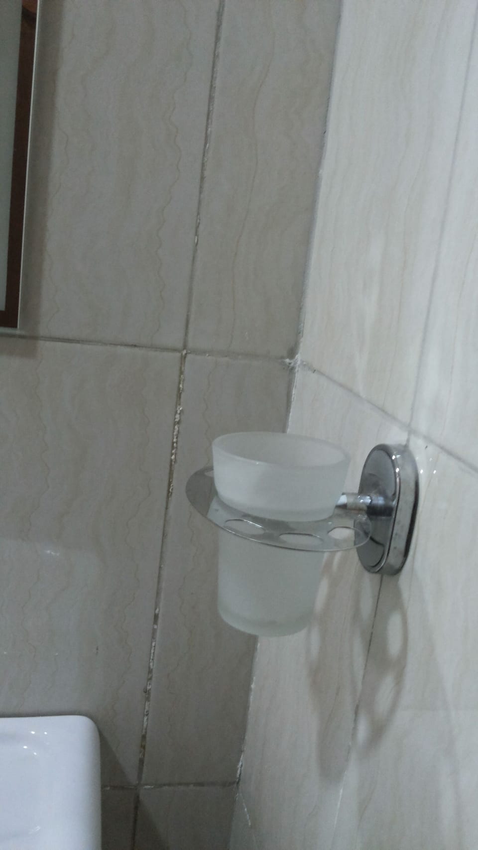 Shower, slippers, towels, soap