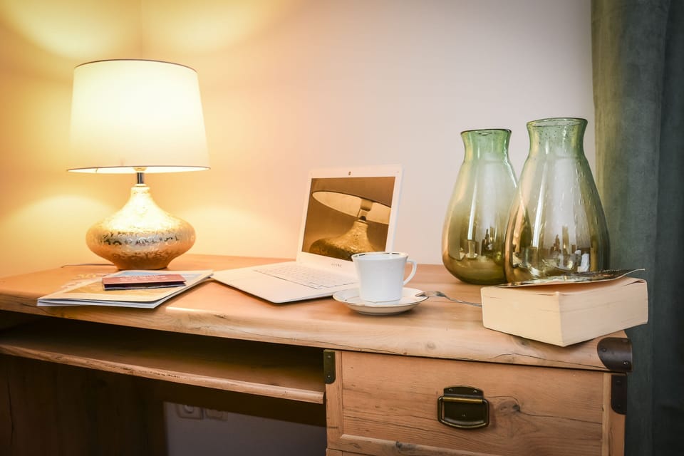 Suite | Individually decorated, individually furnished, desk, laptop workspace