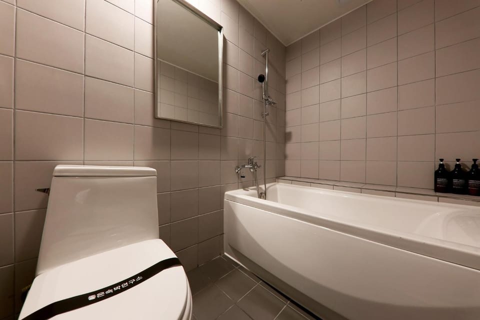 Free toiletries, hair dryer, bathrobes, slippers