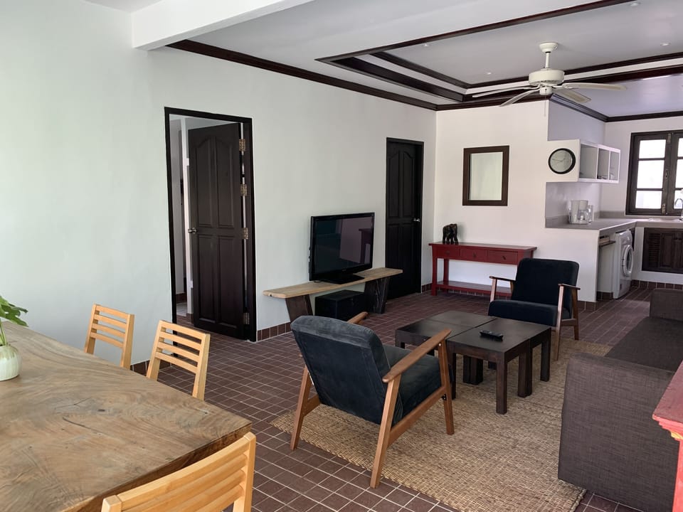 2 Bedrooms with Private Pool Villa | Living room | 49-inch Smart TV with cable channels, TV, Netflix