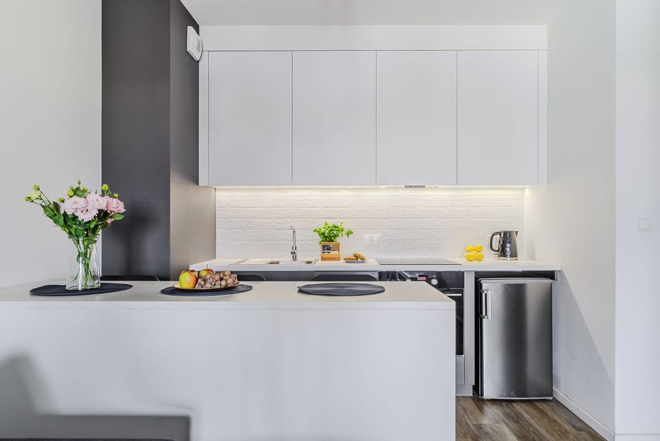 Exclusive Apartment | Private kitchen | Coffee/tea maker, fridge, oven, stovetop